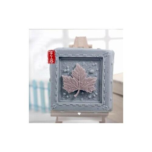PRZY Silicone Soap Mold DIY Handmade Soap Tree Leaf Maple Leaf Silicone Molds Square Shape Soaps Making Mould Aroma Stone Moulds