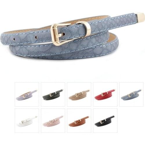 Simple wild pin buckle belt female fine decoration long shirt dress formal dress trousers jeans belt black