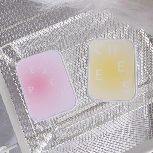 Super Pink Peach Contact Lens Case Box Cute Colored Contacts Lens Container Storage Portable Travel Set Box Gift For Girl