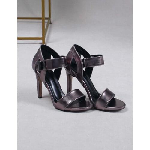 Womens Heeled Shoes Platinum Modern Ankle-Length Casual Low Heel Sandals Style Comfortable Summer Shoes 2021 Summer Season