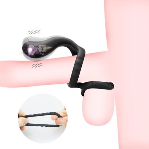10 Speed Penis Vibrating Ring Male Rabbit Vibrator Time Delay Wireless Remote Silicone Rings Vibrator Sex Toys for Couples
