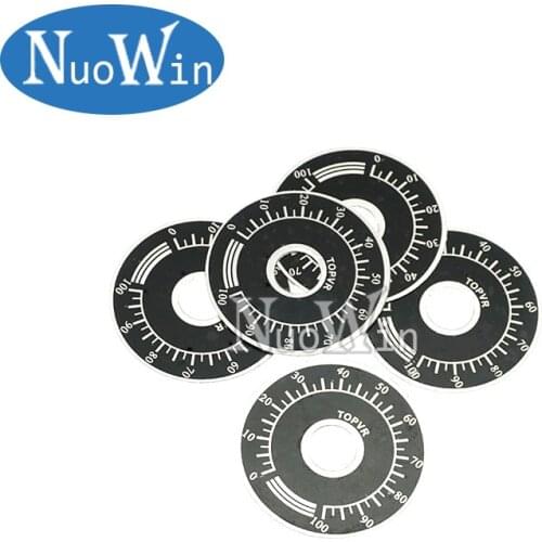 10pcs 0-100 WTH118 potentiometer knob scale digital scale can be equipped with WX112 TOPVR