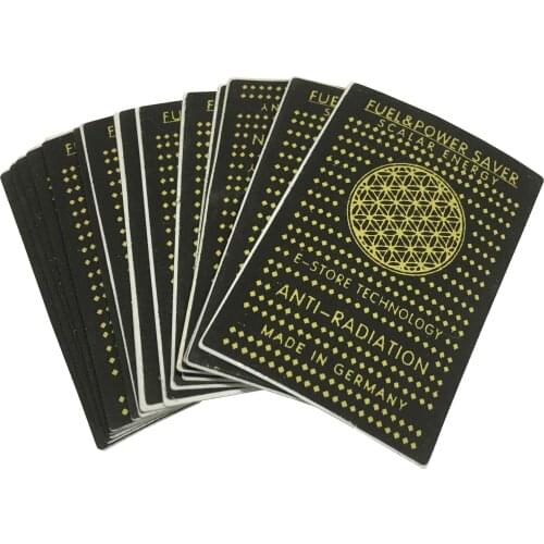 1000pcs Fuel Saver Anti Radiation Stickers 3500CC Energy Shield Sticker for Mobile Phone TV Computer