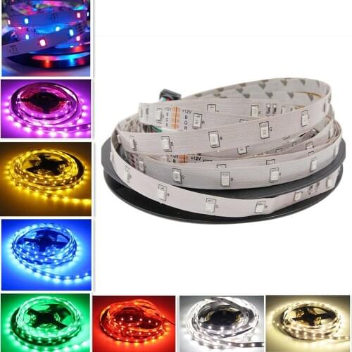 12V Strip Led Light,RGB Waterproof SMD 2835 5 M 60LED/M RGB 12V Led Lights Strip,12 V Volt Tape Lamp Diode Ribbon TV Backlight