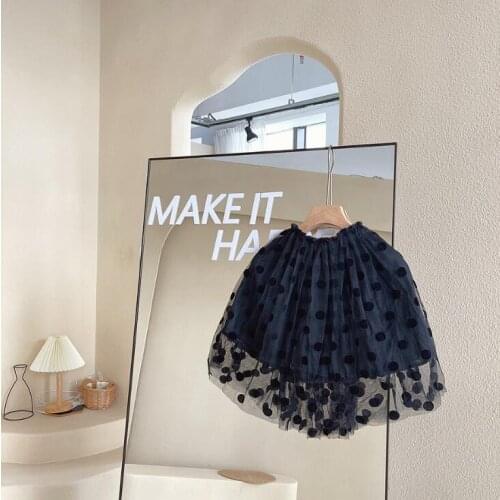 2021 new style girls dots skirt spring cotton fashion girls skirts 3-8 years YX256