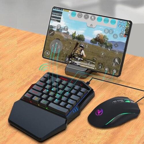 4.2 Wireless Keyboard Mouse Bluetooth Keyboard with LED Rainbow Backlight Gaming Keyboards for A Variety of Mobile Phone