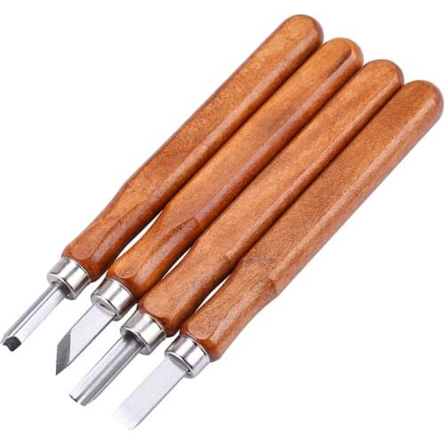 4pcs/lot Wood Carving Knife Chisel Woodworking Tools Carpenter Tools Fruit Food Crafts Arts Sculpture Scalpel Engraving Knife