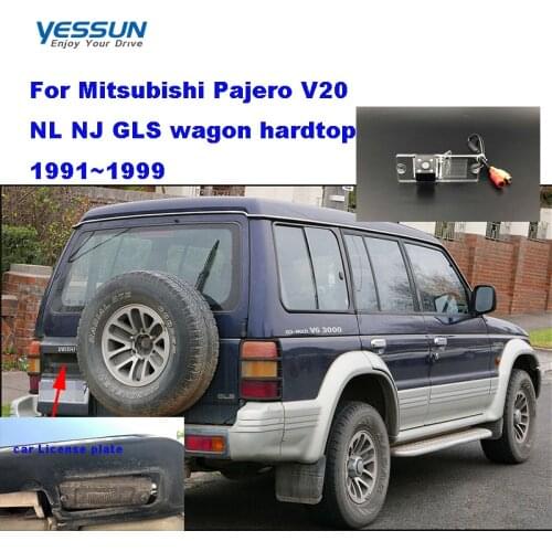 Yessun Car License plate rear camera For Mitsubishi Pajero V20 NL NJ GLS wagon hardtop1991~1999 backup camera Parking Assistance