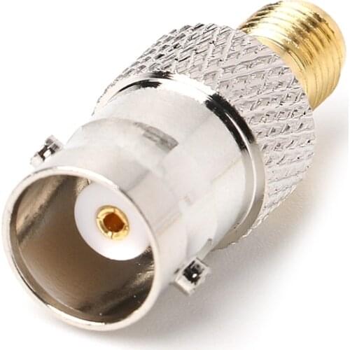 BNC Female Plug to SMA Female Jack Antenna Adapter Copper Connector Converter For Converting BNC-F to SMA-F Adapter of Antenna