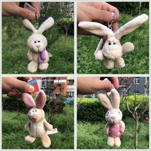 5 Pcs White Rabbit Pendant Stuffed Plush Keyring, Key holder / Keychain Gift Free Shipping