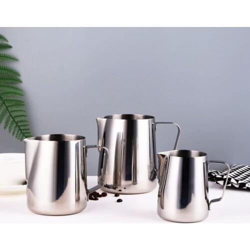 Stainless steel pointed-mouth flower cup, flower jar, milk cup, coffee flower pulling artifact kit, milk cup