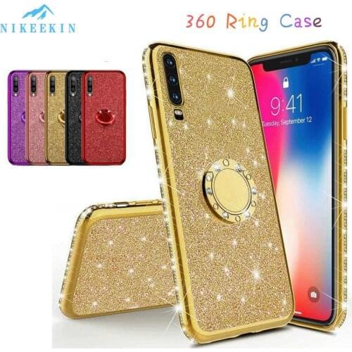 Bling Glitter Cases For Huawei Honor 9A 9S 9C 9X 8A Prime 8S 8C 8X 7A 7C 10 Lite 10i 20S Pro Y5P Y6P Y7P Y8P Y6S Y9S Ring Cover