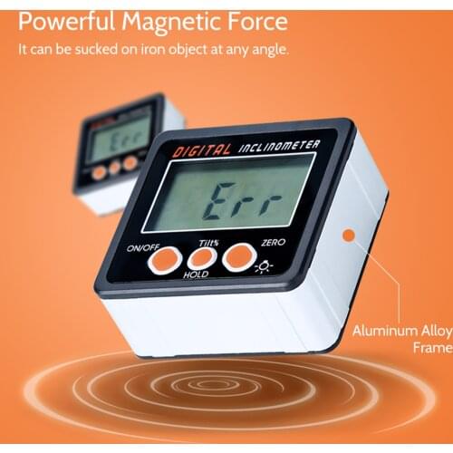 360 Degree Digital Protractor Inclinometer Carpenter Tools Electronic Goniometer Digital Level Angle Finder Measurement Box