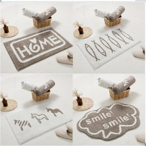 Home Door Floor Hallyway Carpets Door mat Cute Cartoon Rug Of The Bathroom And Kitchen Door To Absorb Water And Anti-skid Mat