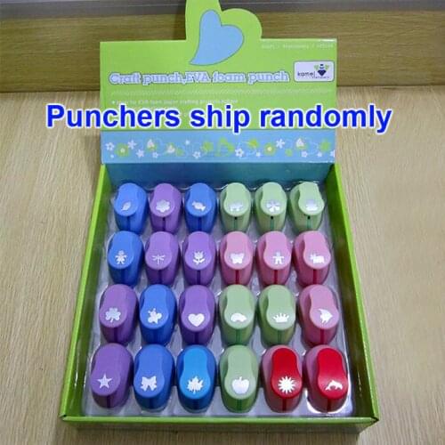 Free shipping 24pcs/color box of 3/8"(1.0cm)craft punch eva foam punch paper punches scrapbooking punches troqueladora de papel