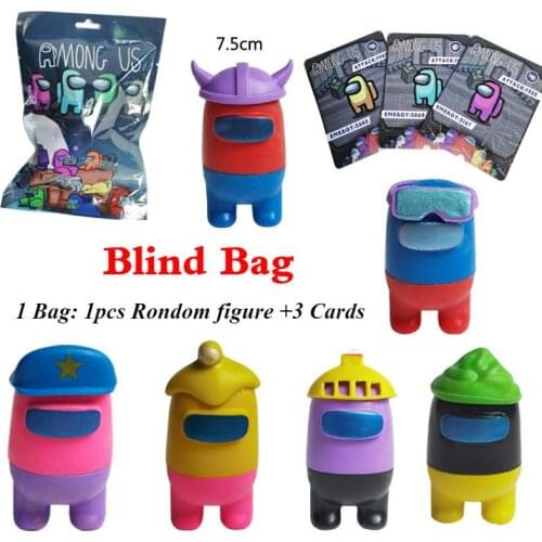 Werewolf Kill One Bag 7.5cm Figure Doll+3Pcs Cards 6 Styles Blind Bag Surprised Figure Toys For Children Birthday Gifts