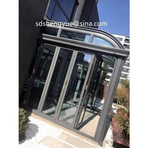 Customized Heavy duty thermal break windows aluminum bi fold door patio door Aluminum folding door