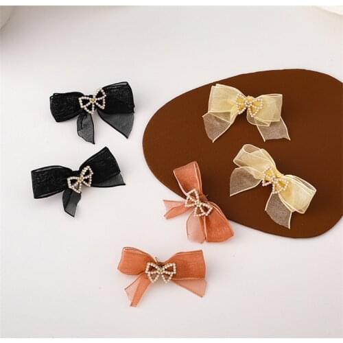 Korean 2021 New Summer Trendy Lace Bow Stud Earrings For Women Fairy Jewelry Sweet Earings Bijoux Femme