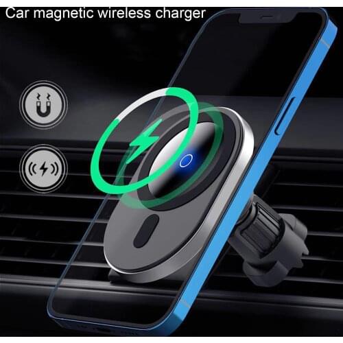 15W Magnetic Wireless Charger car vent clip phone Holder For IPhone 12 Fast Charging Pad For iPhone 12 Pro mini Wireless Charger