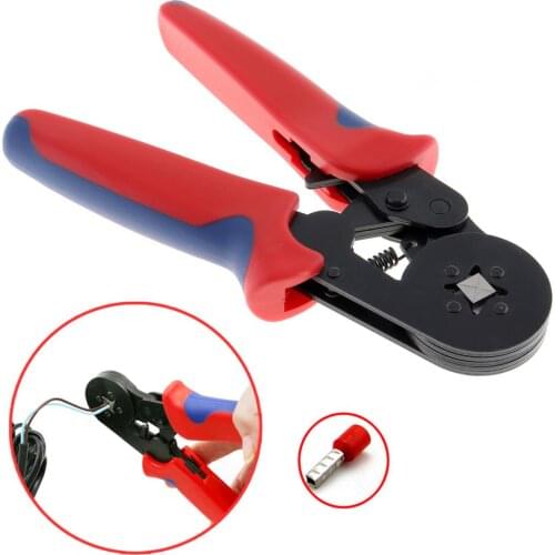 Crimping Pliers Mini Adjustable Crimping Pliers 0.25-6 Square Millimetre Terminals Crimping Tool Hands Pliers
