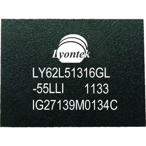 5pcs New Original LY62L51316GL-55LLI 8M High Speed SRAM 512K x 16 BGA(48) 55ns 2.7 to 3.6V -40 ~ 85°C
