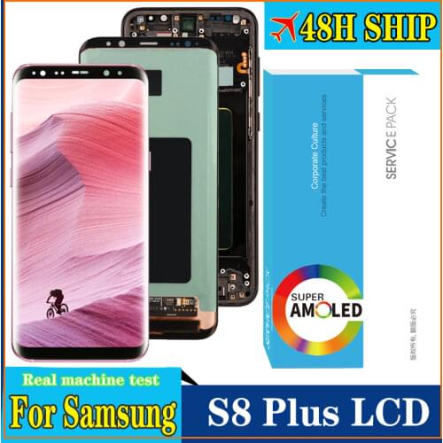 Original Super Amoled For S8 Plus Display For SAMSUNG Galaxy S8 Plus G955 G955F Touch Screen Repair parts