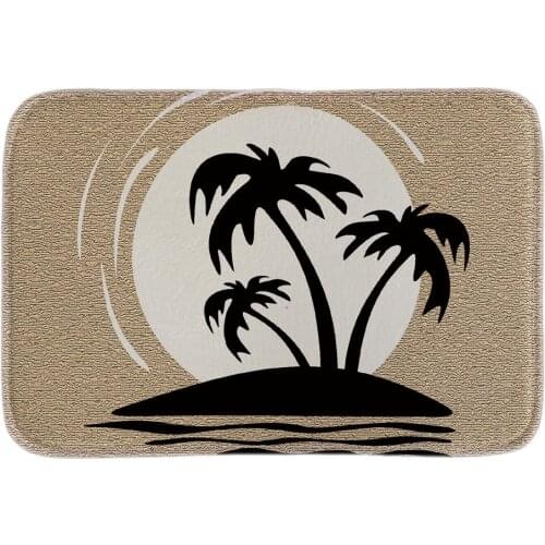 Beach Clipart Home Decorative Doormats Black And White Cocotree Indoor Soft Bathroom Door Mats Short Plush Fabic Floor Mats
