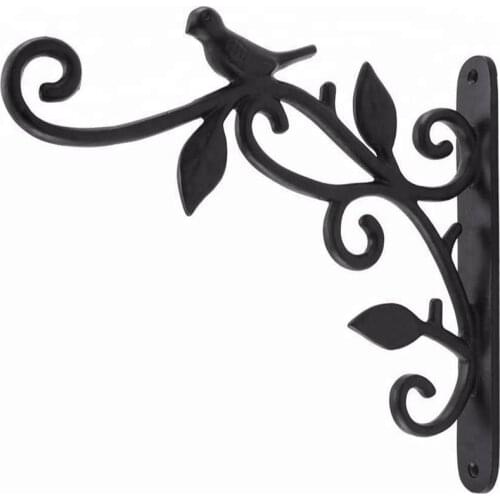 Hanging Plant Hook Cast Iron Flower Basket Hooks Bracket Hanger for Bird Feeder Lantern Planters Pots Wind Chimes