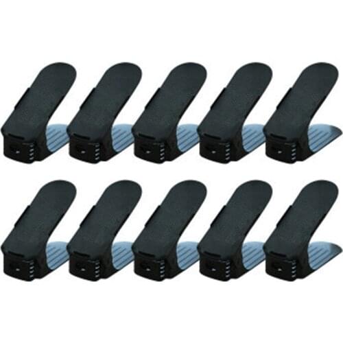 10pc Adjustable Shoe Cabinet Shoe Storage Rack Plastic Shoe Rack Double-layer Simple Household Integrated Shoe Rack Thickening