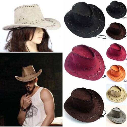 Unisex Adult West Cowboy Hat Mongolian Hat Grassland Sunshade Cap Beach Cap Outdoor Travel Hats Fashion Solid Color Wild