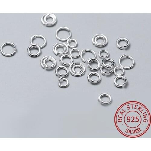 925 Sterling Silver open hoop connectors for Jewelry Making closed link loop diy Charm Accessories Design necklace findings