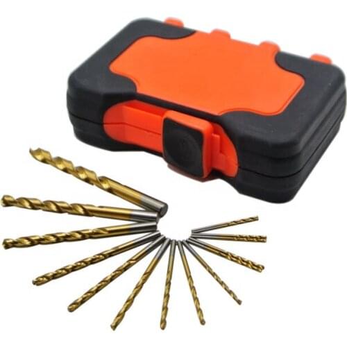 Grey SATC 25 Boxes Finish with Tin Coated Twisted HSS Drills Bit Sets, 1/16 to 3/8 Inch Metal Drilling Din338