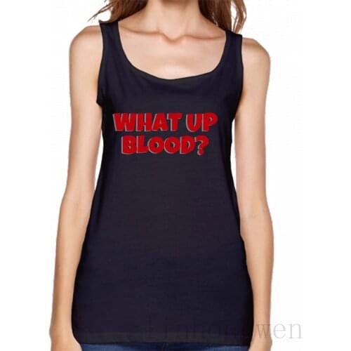 Whut Up Blood Street Gang Bang Member Red Tank Top Tops Gift Clothing Comical Summer Style Size S-4xl Novelty Designing Vest