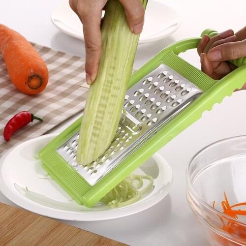 1PC Multifunctional Plastic Vegetable Fruit Grater Stainless Steel Blades Carrot Potato Peelers Kitchen Tools OK 0734
