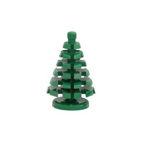 10PCS Pine Tree 2435 Building Blocks Compatible Major Brand Kids Toys Early Learning MOC Education Gifts