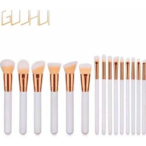5\8\9\15Pcs Foundation Blush Powder Blending Eyebrow Cosmetic Make Up Brushes Eyeshadow Fan Highlighter Contour Makeup Tools