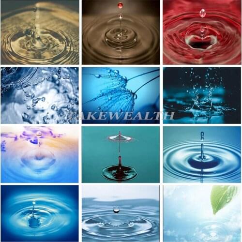 5D DIY Diamond Painting Beautiful Water Drop Diamond Embroidered Cross-stitch Rhinestone Mosaic Home Decoration TT968
