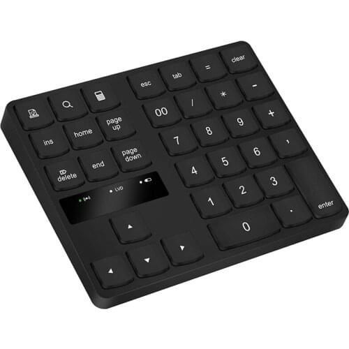 Wireless Numeric Keypad, TRELC Rechargeable Number Pad 35-Keys External Number Keyboard Portable Slim Shortcut Keypad
