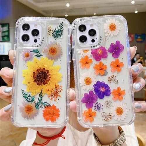 Transparent Flower 3 In 1 Phone Case For iPhone 12 11 Pro Max XR XS Max X 7 8 Plus 12Mini SE2020 Shockproof Bumper Back Cover