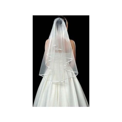 Elegant White Two Layers Beauty Short Net Tulle Bride Veil For Wedding Decoration Hair Jewelry Hair Decorations