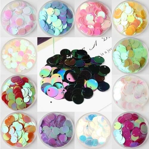 ISequins 200Pcs/Pack 12mm Flat Round Sequins for Craft Lentejuelas Para Manualidades DIY Apparel Sewing & Fabric Craft Supplies