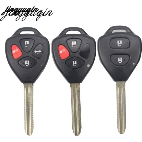 Jingyuqin 30pcs/lot Replacement Fob Uncut Remote Key Shell Case For Toyota RAV4 Yaris Venza Scion tC/xA/xB/xC 2/3/4 Buttons