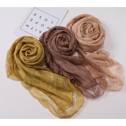 85*180CM Fashion Lace Feather Cotton Linen Headscarf Scarf Female Sunscreen Shawl Beach Towel Headscarf Headband Wholesale