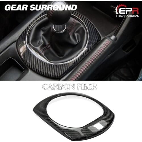 MX5 ND5RC Miata Roadster Carbon Fiber Gear Surround For Mazda Glossy Fibre Interior Trim Accessories