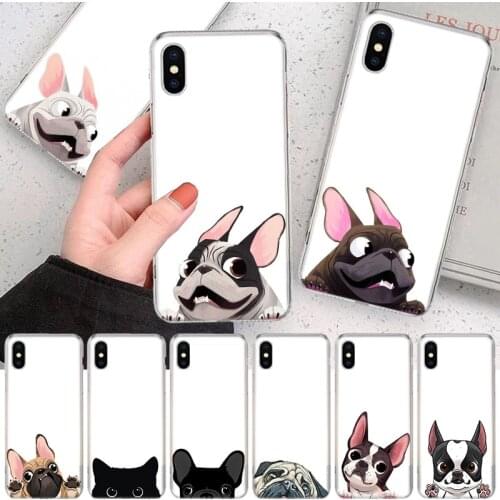 Pug Dog French Bulldog animal Soft Cover Phone Case For Apple Iphone 12 11 Pro XS X Max XR 7 8 6 6S Plus 5S SE + Mini Customized