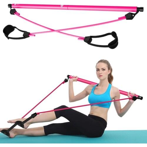2020 NEW Pilates Exercise Stick Yoga Rally Rod Multifunctional Pilates Stick Chest Expander Arm Pull Rod Training Equipment