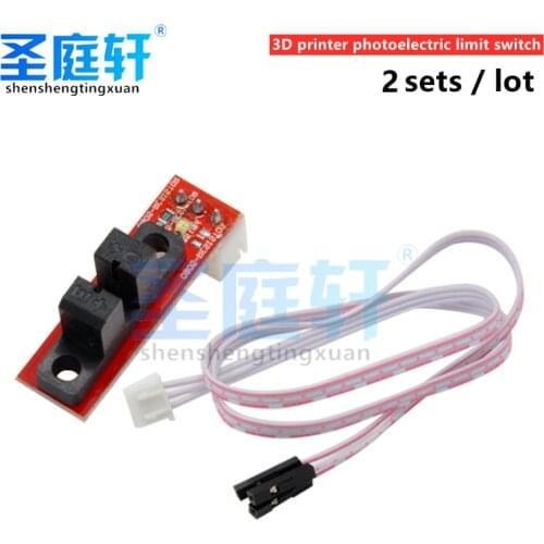 2sets / lot Optical Endstop Light Control Switch for Ramps 1.4, 3D Printer Parts with 3 Pin Cable, Red Part Accessories