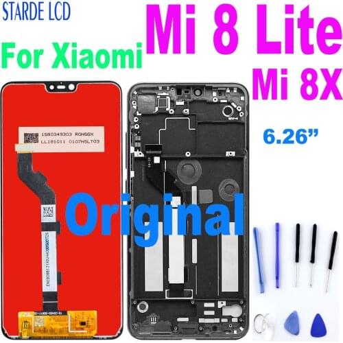Original LCD For Xiaomi Mi 8 Lite LCD Display Touch Screen Digitizer Assembly With Frame For Xiaomi Mi8 Lite Mi 8X LCD