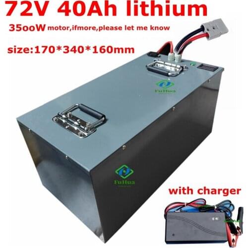 Great Power 72v 40Ah lithium ion battery pack BMS for 4000w 3500w for tricycle bikes tricycle scooter motorcycle + 10A Charger