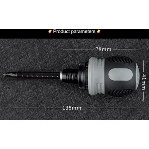 Screwdriver Screwdriver with Dual Heads Bit, Adjustable Length, Forward and Reverse Rotate T84F